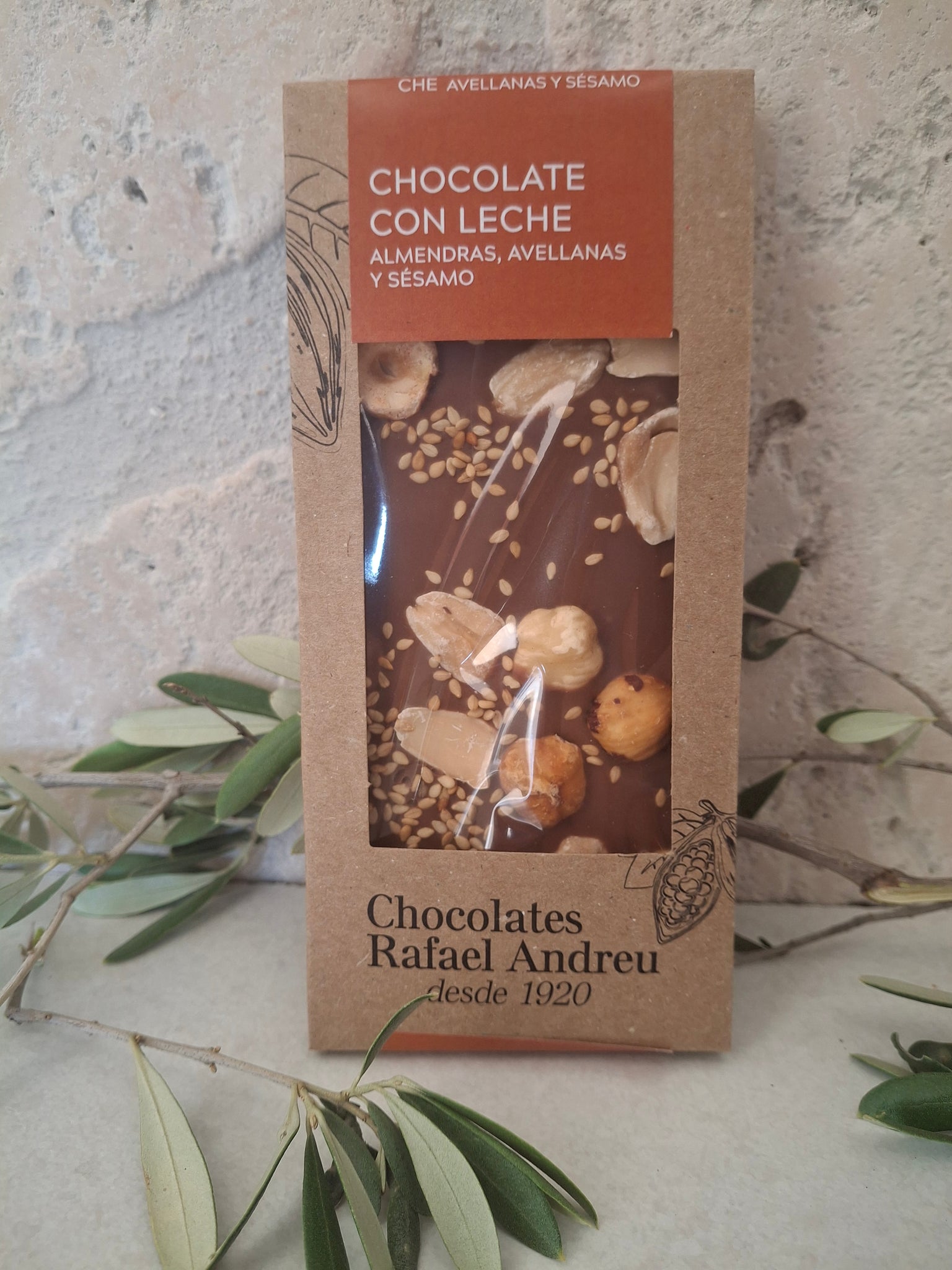 Chocoladereep melk Amandelen & Pitten