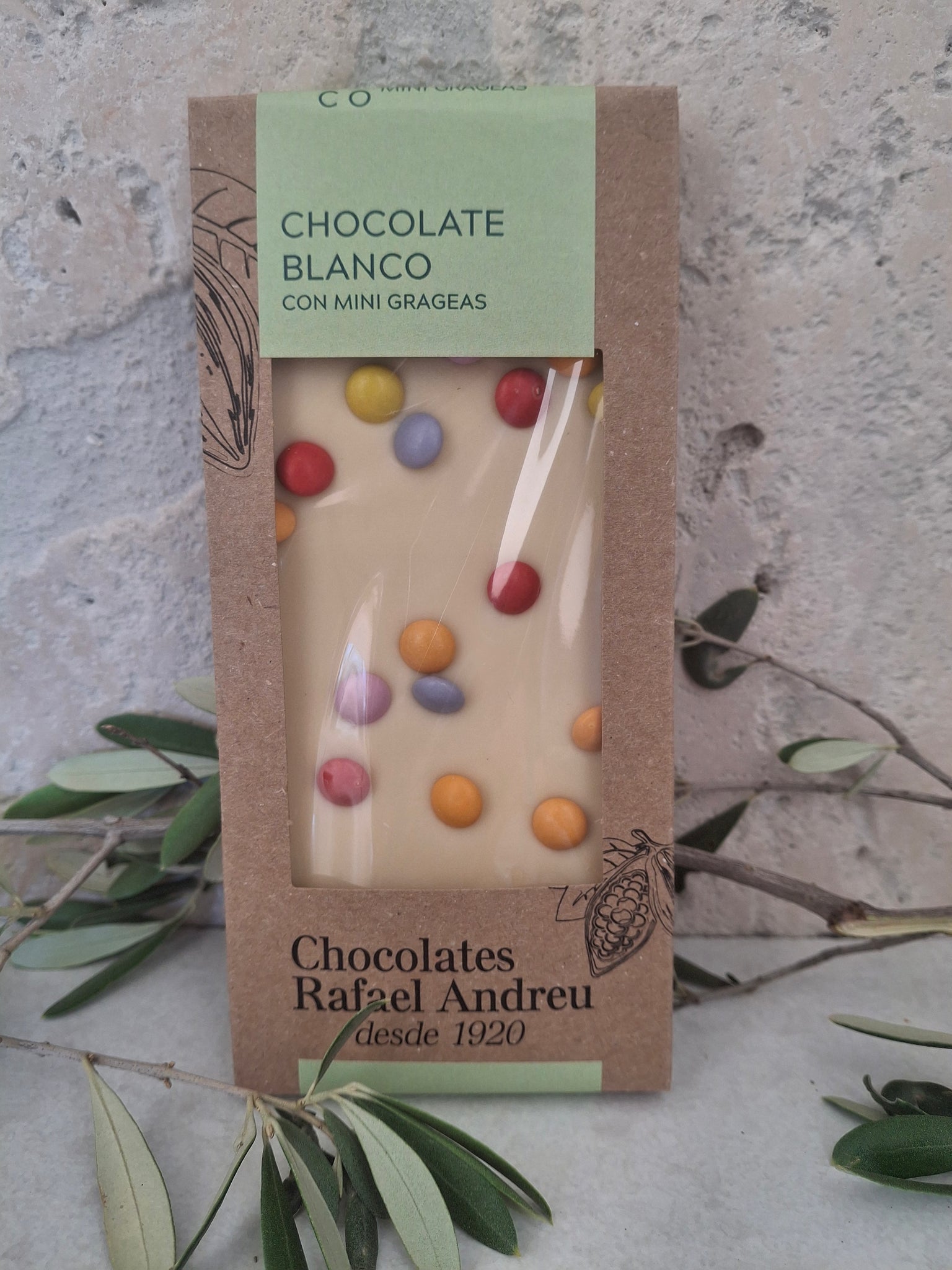 Chocoladereep wit met confetti